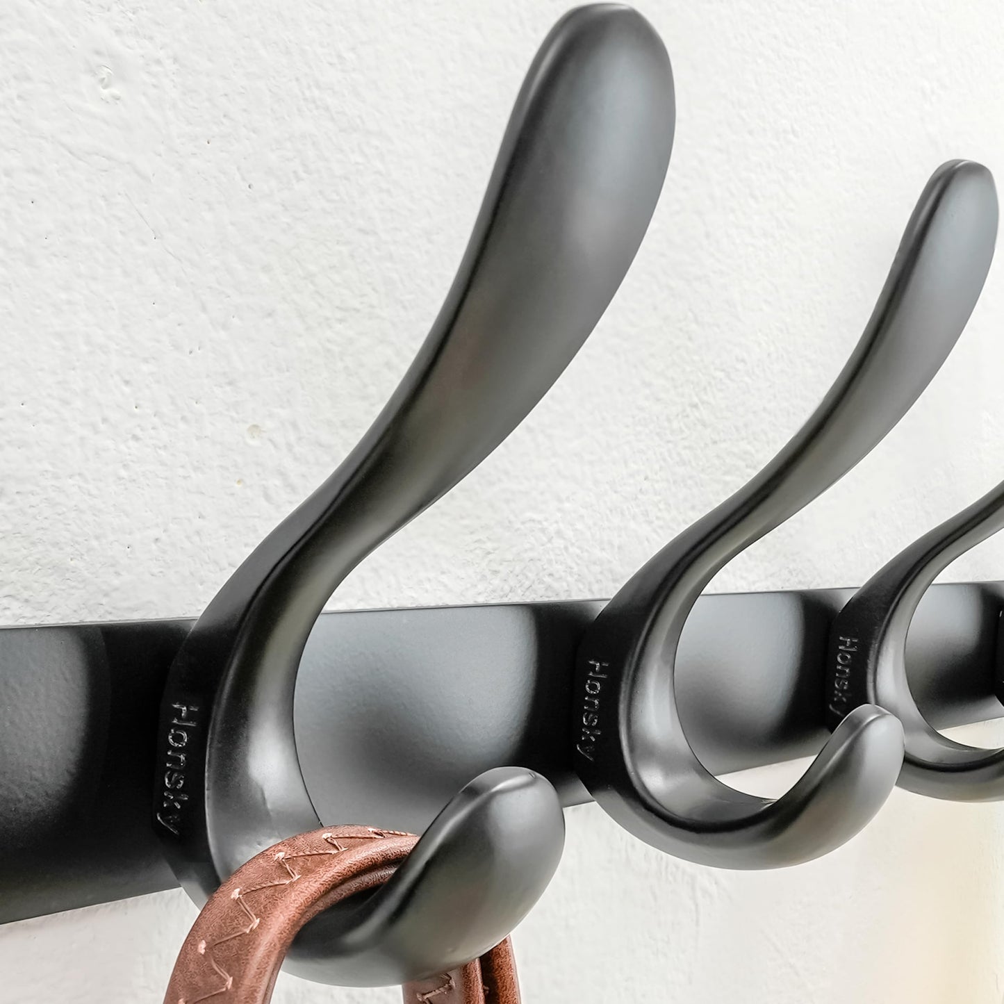 HONSKY Wall Mounted Coat Rack - 94cm Long Heavy Duty Metal 10 Double Hook, Sturdy & Space-Saving, for Hallway,Bedroom, Entryway, Holds Jackets
