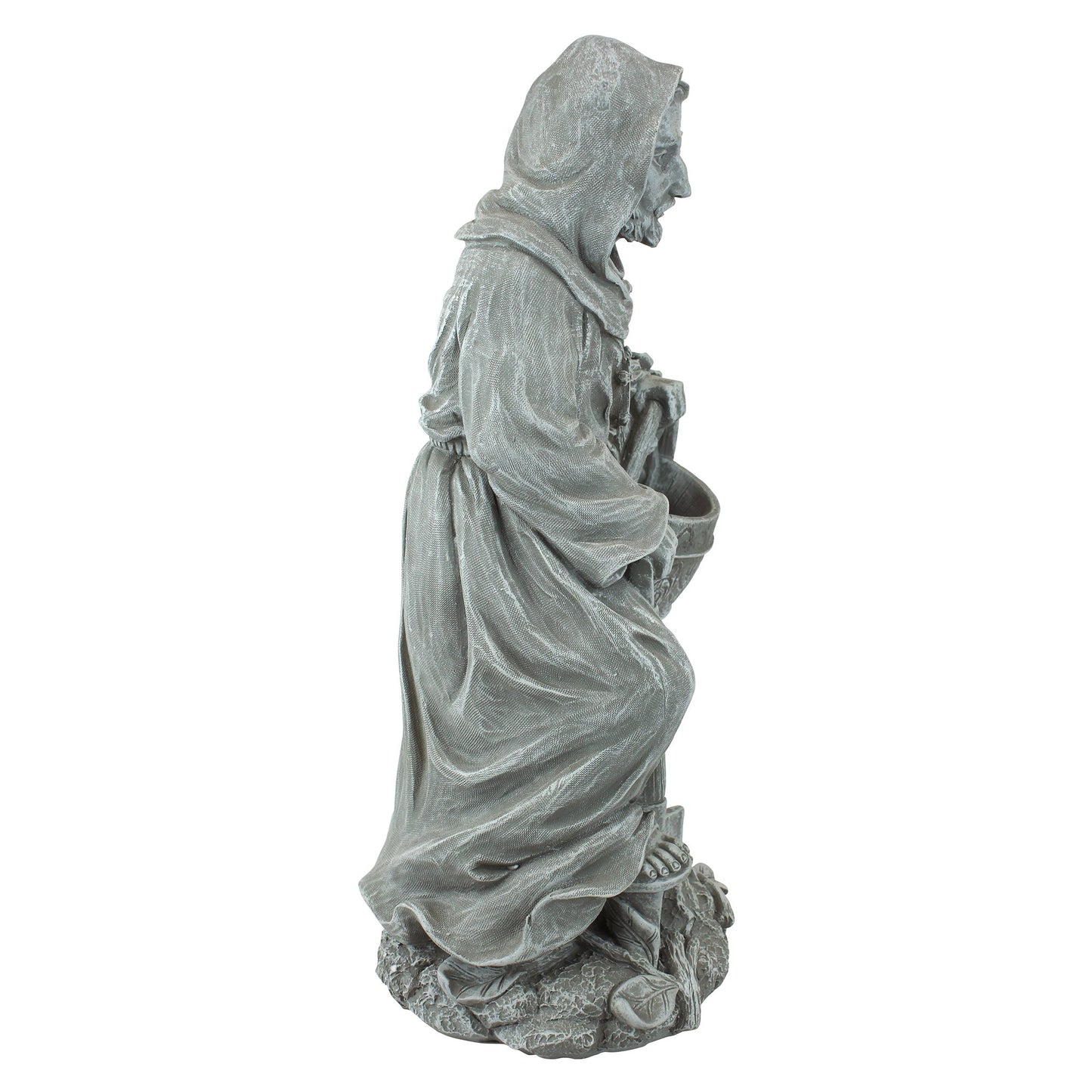 Design Toscano St. Fiacre, the Gardener's Patron Saint, Gothic Stone