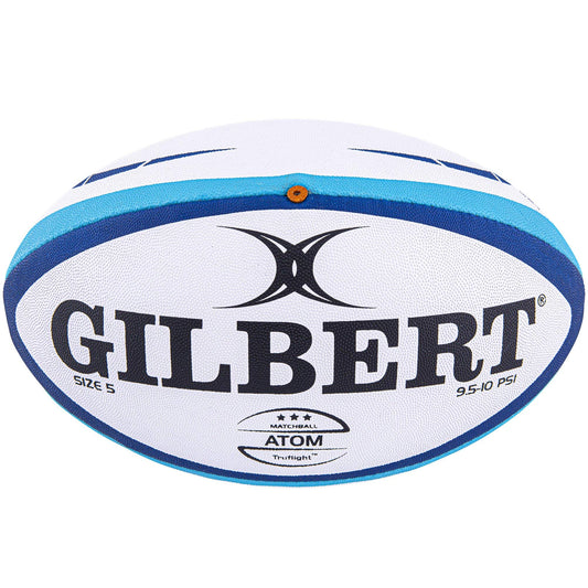 Gilbert Atom Rugby Ball [Each] ? BLUE ? SIZE 5 ? Conforms to World Rugby specifications