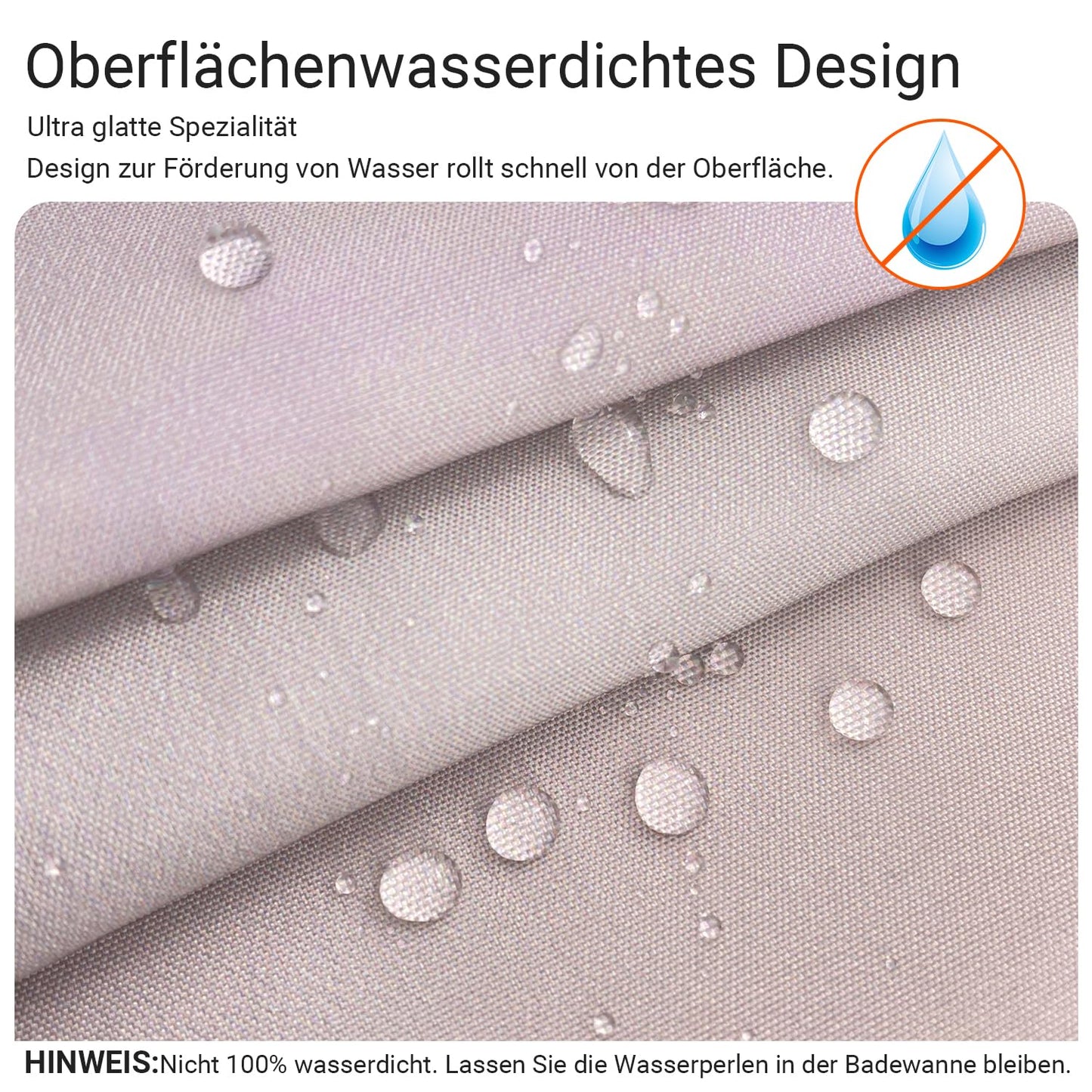 Lerores Shower Curtain, 180 x 200 cm, Yellow Duck, Weighted Hem, Anti-Mould Textile, Water-Repellent
