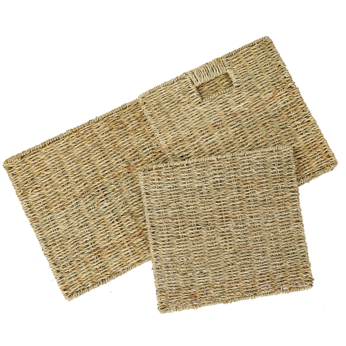 HMF Jute Storage Basket | Set of 2 | Suitable for Kallax | 32 x 34.5 x 32 cm