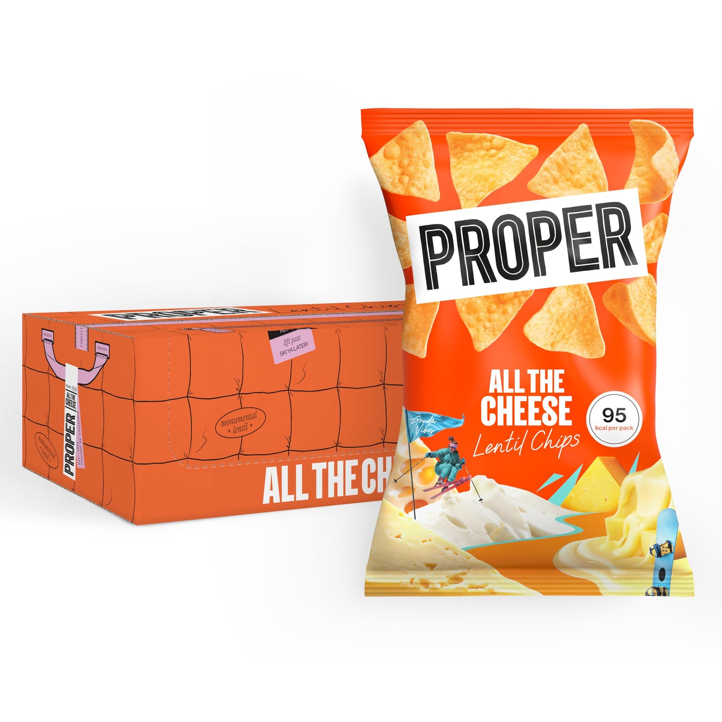 PROPER Chips All the Cheese Lentil Chips 24 X 20g
