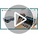 Navaris Plastic Storage Box - Stackable Organizer Case with Adjustable and Removable Divider Compartment for Tools, Small Items, Jewelry - 3 Boxes