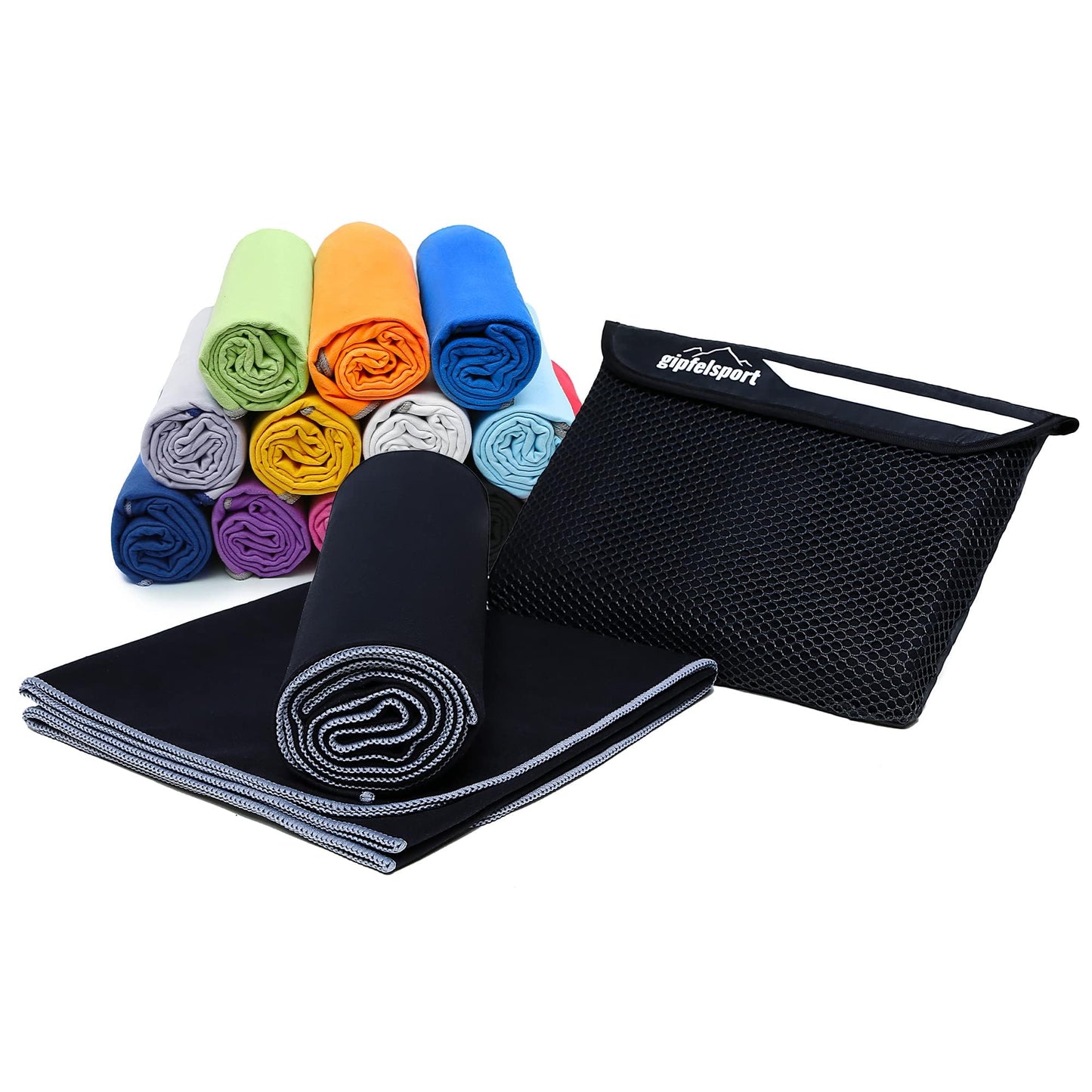 gipfelsport Microfibre Towel 1x XS(50x30cm) without bag Anthracite