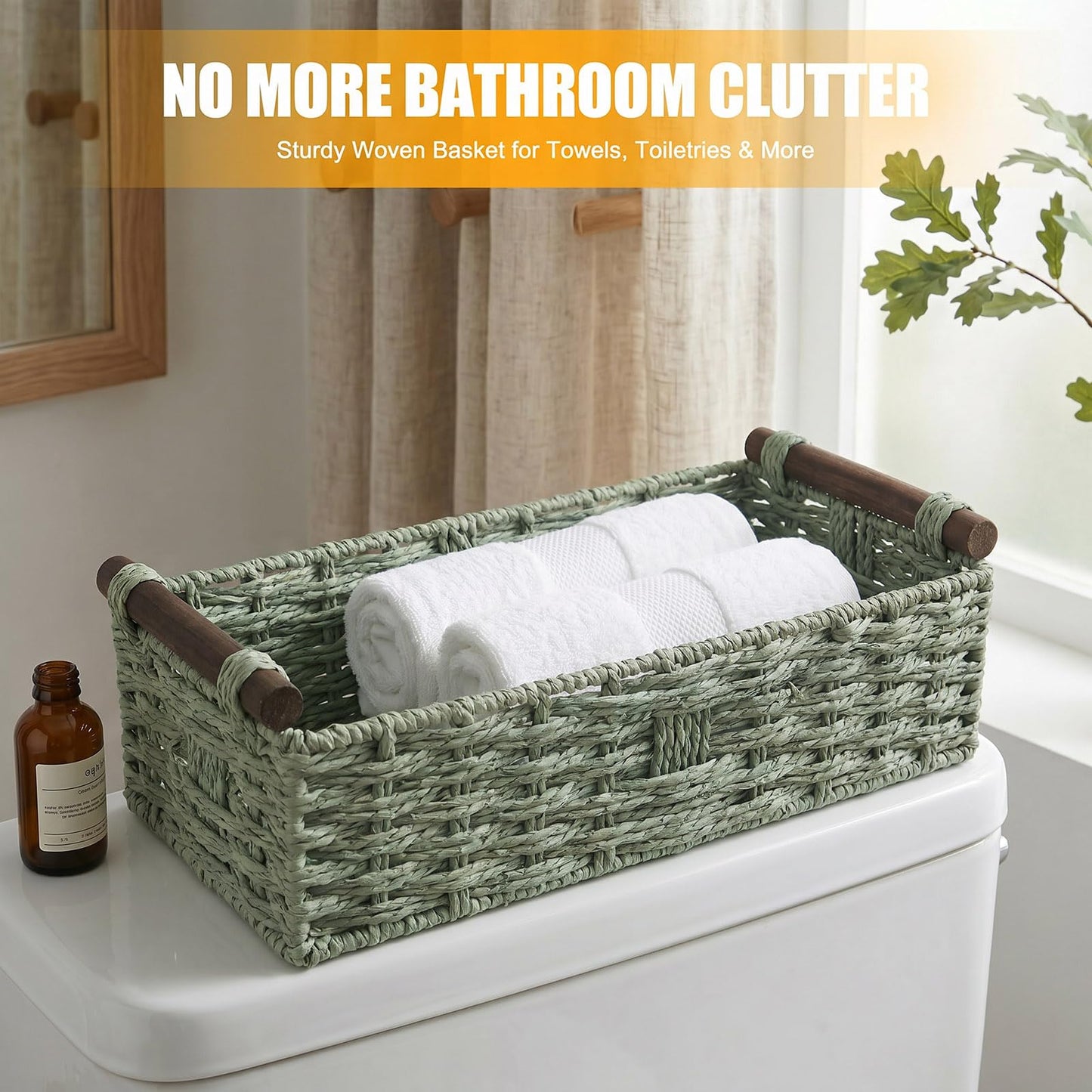Paper Rope Storage Basket Toilet Paper Storage Basket Home Wicker Basket