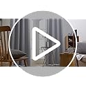 Deconovo Soft Faux Linen Blackout Curtains Energy Saving, Noise Reduction, Stylish Thermal Eyelet Curtains for Living Room, W46 x L90 Inch Oatmeal Beige One Pair