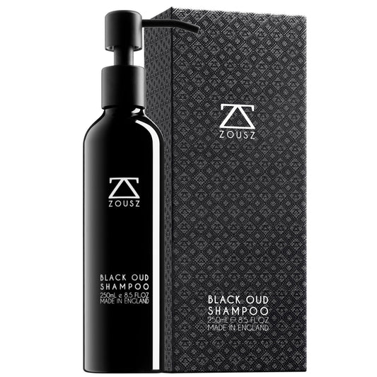 ZOUSZ Beard Shampoo For Men - Black Oud Cleansing, Vitalising and Nourishing Daily Beard Wash Containing Natural & Organic Ingredients + PRO-Vitamins