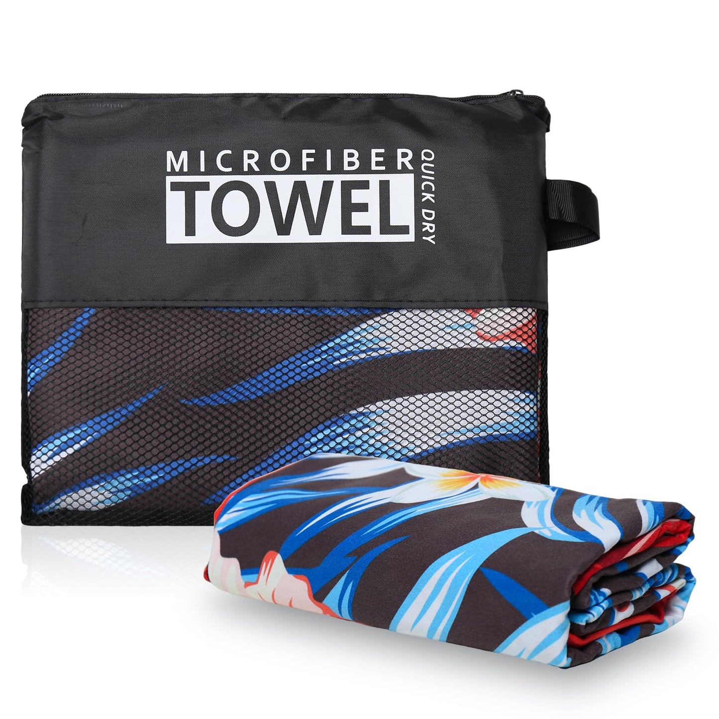 TMEOG Microfibre Beach Towels 180x80cm Extra Large Sand Free Beach Towel for Adults Compact Thin Travel Towel Women Men Lightweight Swim Pool Yoga
