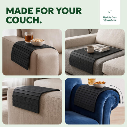 Sofa Arm Tray - Armchair Tray - Sofa Arm Table - Bamboo Armrest Caddy