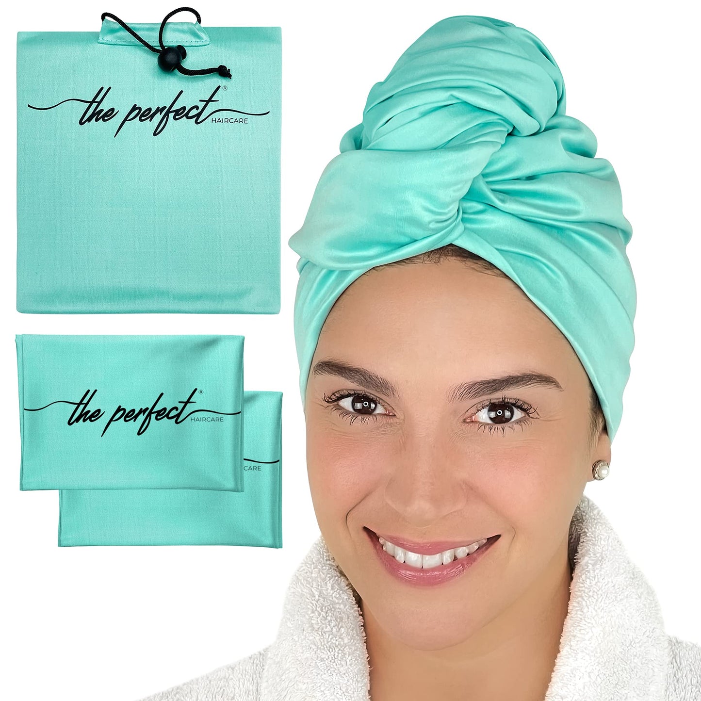 THE PERFECT HAIRCARE Hair Towel and Curl Scrunching Towel Set for Curly Hair Women and Girls - Wet Plopping SOTC & Micro-Plop