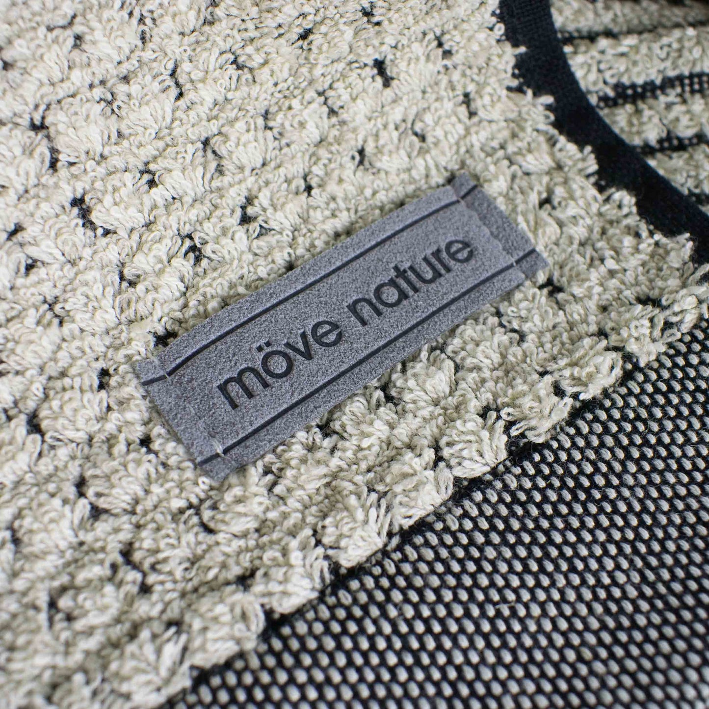 Möve Eden bath towel 80 x 150 cm, 80% cotton / 20% linen, nature/black