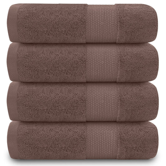 GC GAVENO CAVAILIA Fade Resistant Bathroom Set, 700 GSM Premium Quality Extra Absorbent 100% Cotton Bath, Egyptian, Camel, 4PK Hand Towel