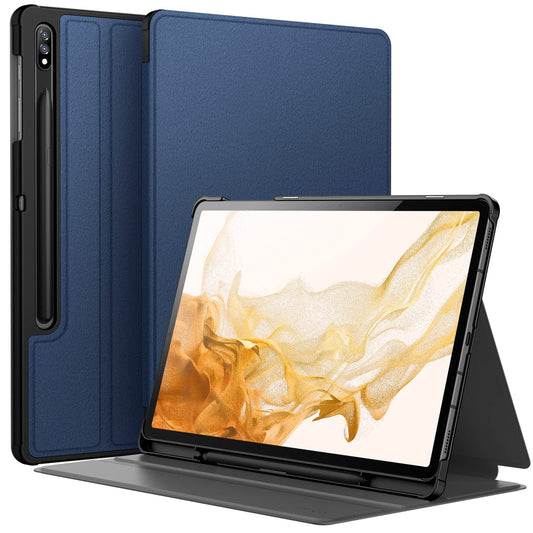 JETech Case for Samsung Galaxy Tab S8 Plus 2022 / S7 FE 2021 / S7 Plus 2020 12.4-Inch with S Pen Holder, Slim Folio Stand Protective Tablet Cover,