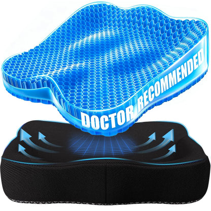 Gel Seat Cushion, Honeycomb Office Chair Seat Cushion Pads for Long Sitting