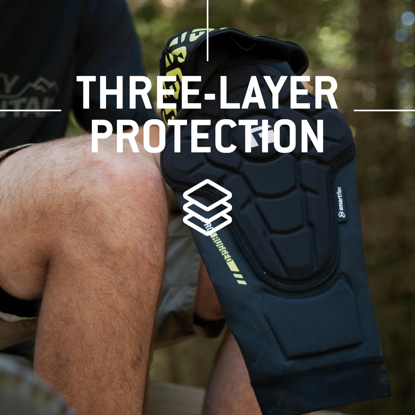 G-Form Pro-Rugged 2 MTB Knee Guards - Mountain Bike Knee Pads for Men & Women - Black, Adult XX-Large
