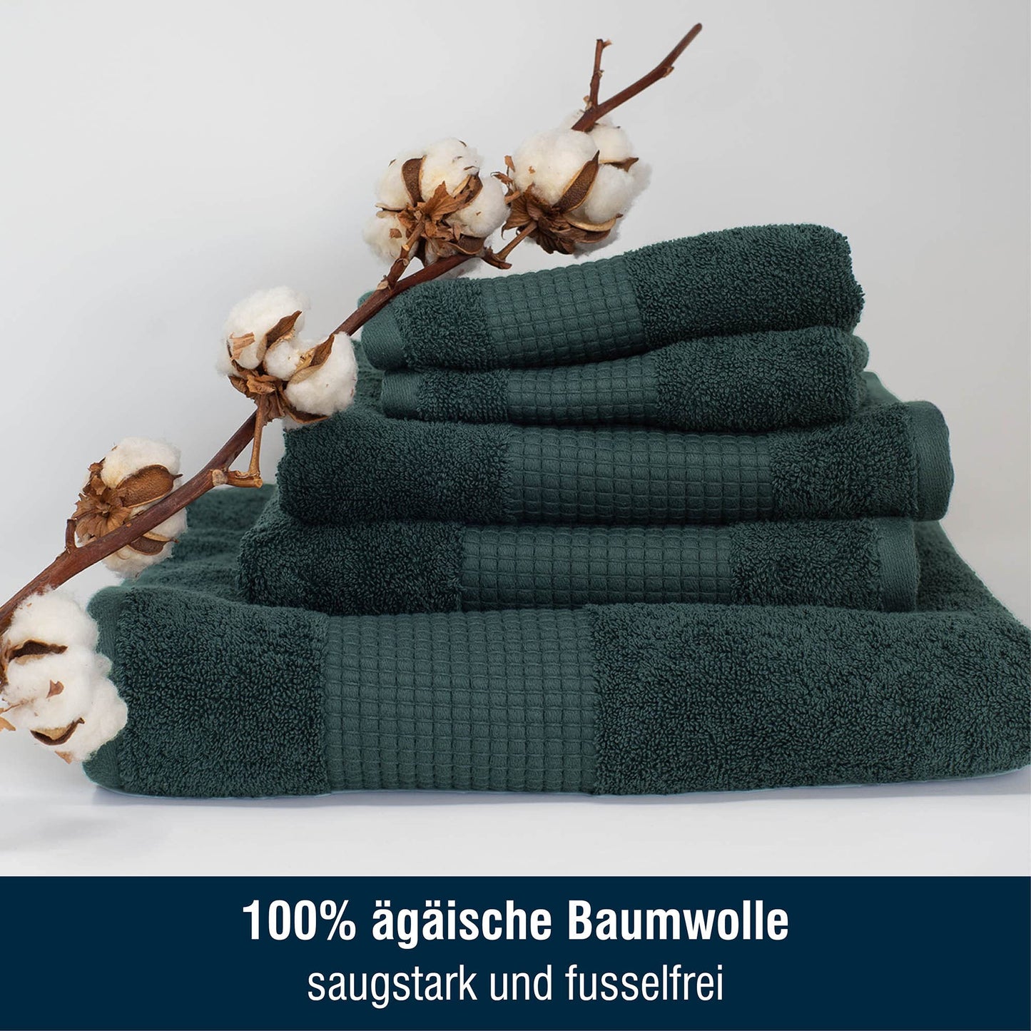 Merana Rome Washcloth Set Absorbent Soft and Lint- Terry Wash Mitts in Luxury Quality Heavy Organic Cotton 590 GSM