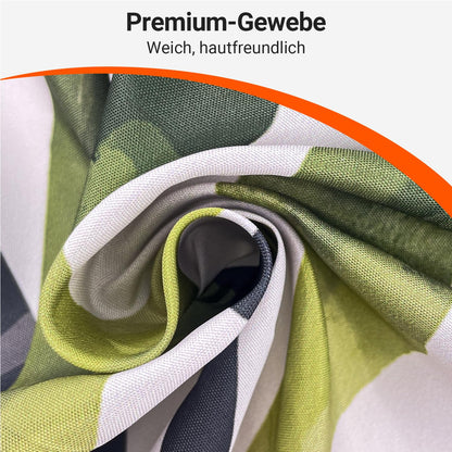 Lerores Shower Curtain, 120 x 180 cm, Leaf Line, Weighted Hem, Anti-Mould Textile, Water-Repellent