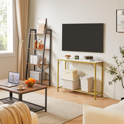 YMYNY Console Table, Slim Console Table for Hallway, Metal Frame, Compact Display Table, Sofa Table for Small Spaces, Entryway, Living Room, Sturdy,