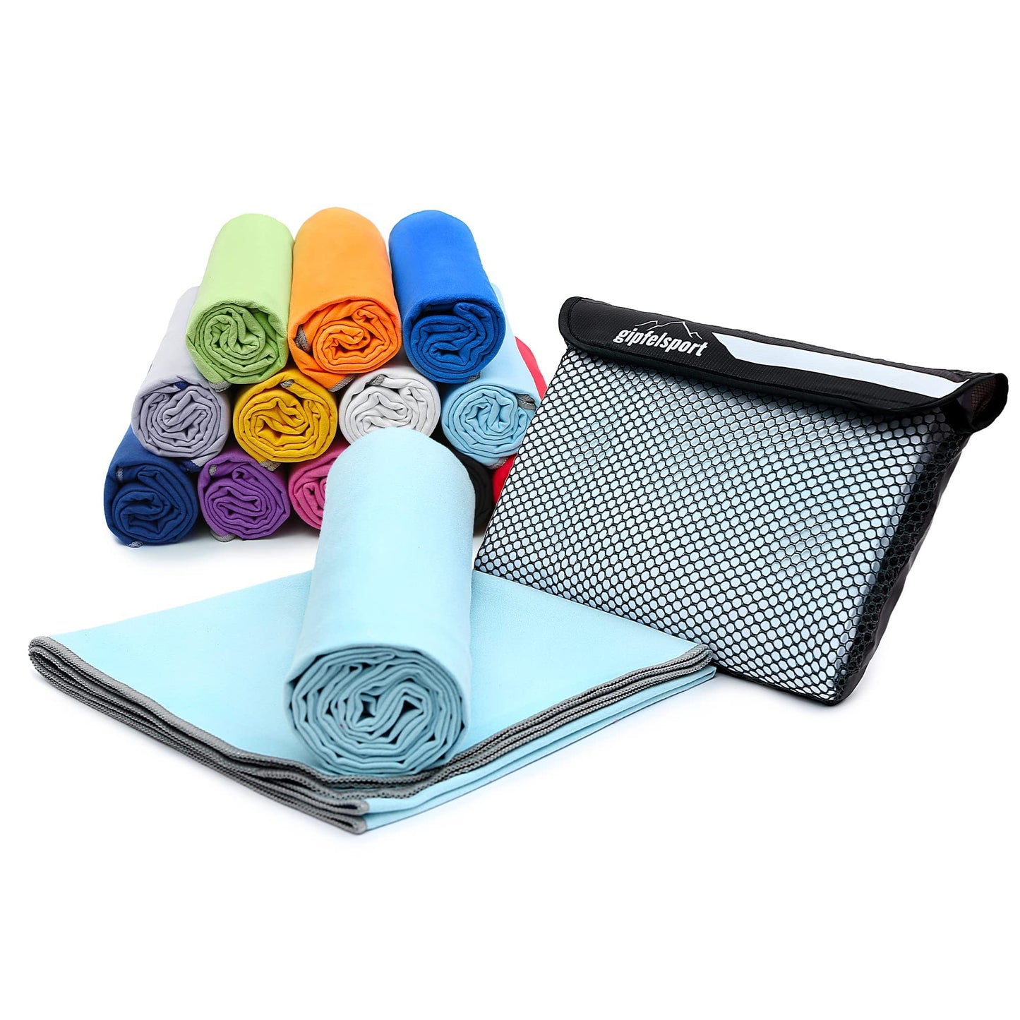 gipfelsport Microfibre Towel 1x M(110x50cm) Light blue