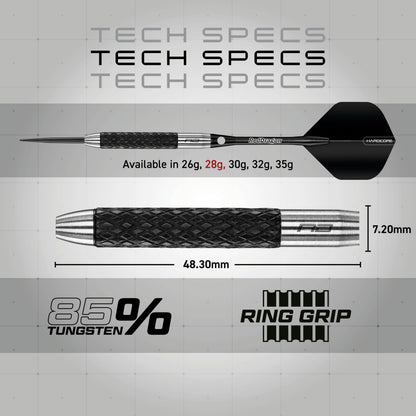 RED DRAGON Rat 1: 28g Tungsten Darts Set with Flights and Stems