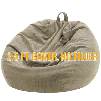 Nobildonna Bean Bag Chair Cover No Filler for Kids Beanbag Stuffed Animal Storage Without Filling Plush Toys Holder and Organizer Soft Premium