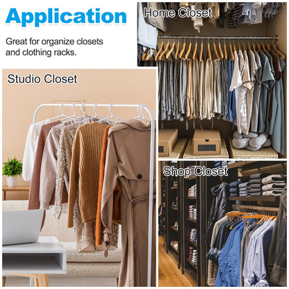 PATIKIL Clothes Dividers for Hanging Clothes, 40 Pack 8 Sizes Rectangle Pre-written Clothing Rack Dividers Size Mark Label Sorting Separator for