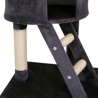 lionto dibea Cat Tree Activity Centre High Ceiling Scratching Post, 240 to 260 cm, Grey
