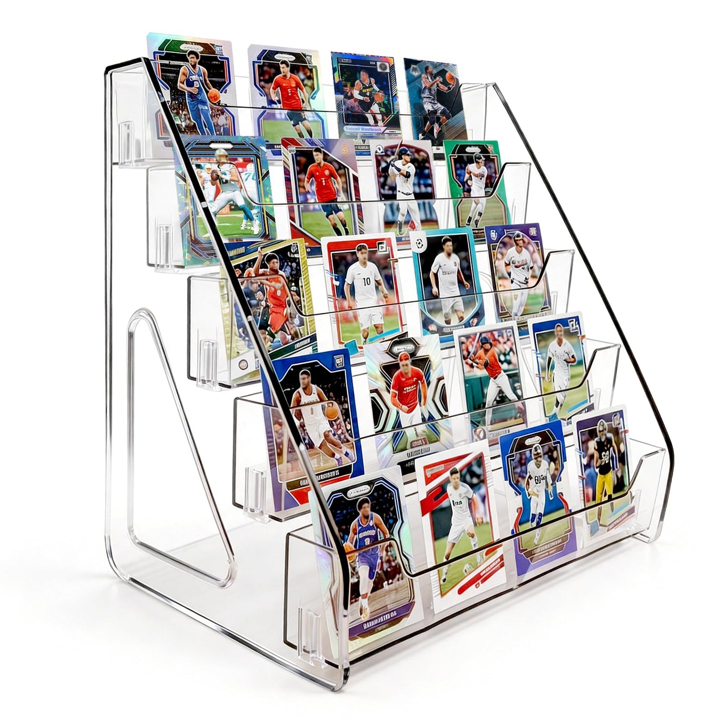 NONETO 5 Tier 12" Acrylic Trading Card Display Stand for Display Cards