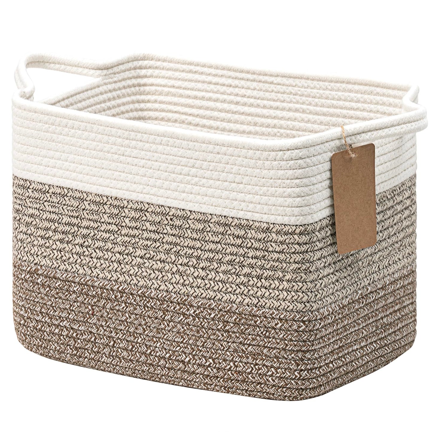 TIMEYARD Storage Basket Shelf Basket with Handles Woven Organizer