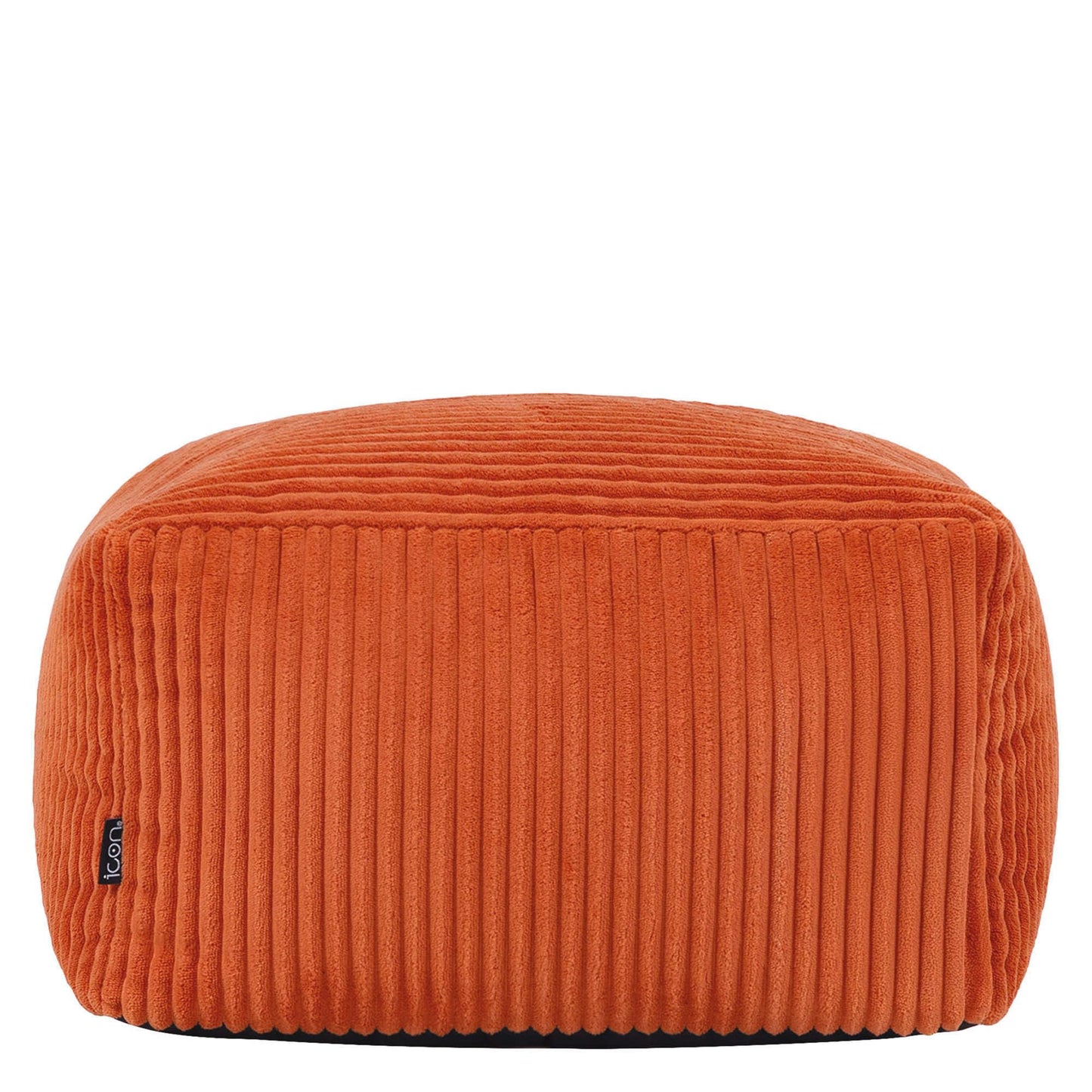 icon Amara Small Cord Bean Bag Footstool with Filling Included, Orange