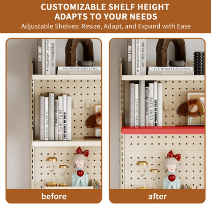 YAGEANNL Clamp-On 2-tier Desk Shelf 100cm,Pegboard Desk Shelf,Desktop Organizer With Pegboard for Gaming,Studying and Working