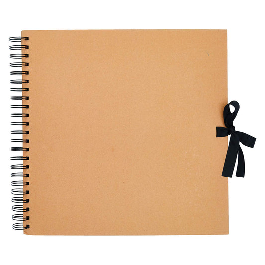 Papermania Scrapbook, Kraft, Brown, 12 x 12", 40 Sheets, Create Your Own Photo Album And Decorate With Scrapbook Accessories, Book For Home Memories,