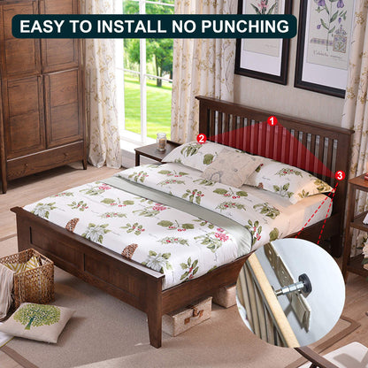 Krisler Headboard Bumpers for the Wall, Adjustable Iron Bed Frame, Anti-Shake Tool, Easy Installation, Wall Protection, 30–90 mm 2 Pieces