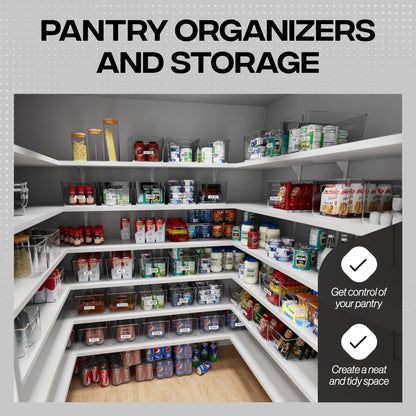 CLEARSPACE Plastic Storage Bins  Perfect Kitchen Organization  Fridge Organizer, Pantry Organization and Storage Bins, Cabinet Organizers (8 Pack)