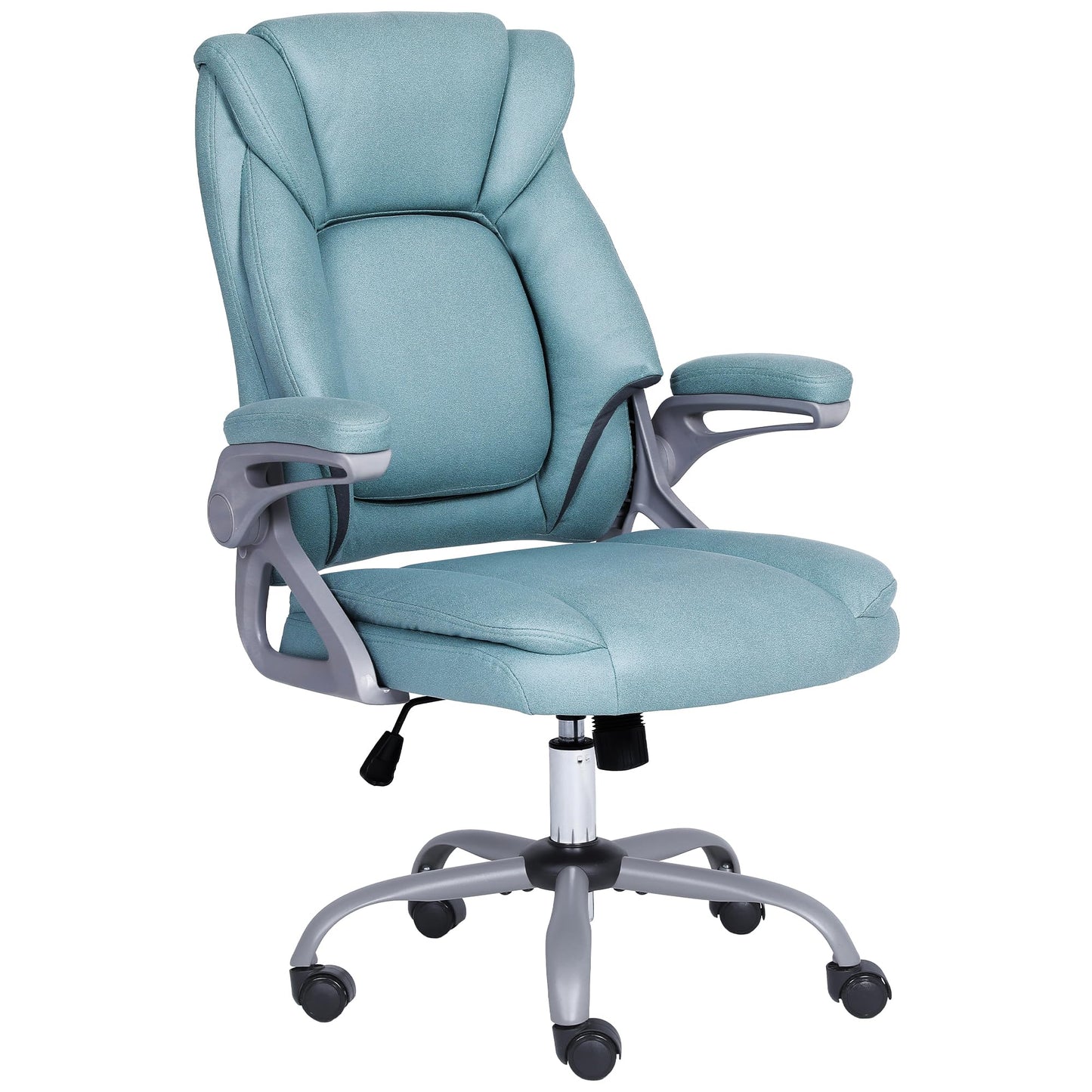 AUNEK Executive Office Chair with Padded Flip-up Armrests, Height Adjustable Swivel Computer Chairs, Ergonomic Desk Chair with Soft Cushion