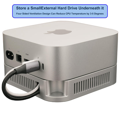 Psitek Mac Mini Stands Silver for Mac Mini 2024-2026