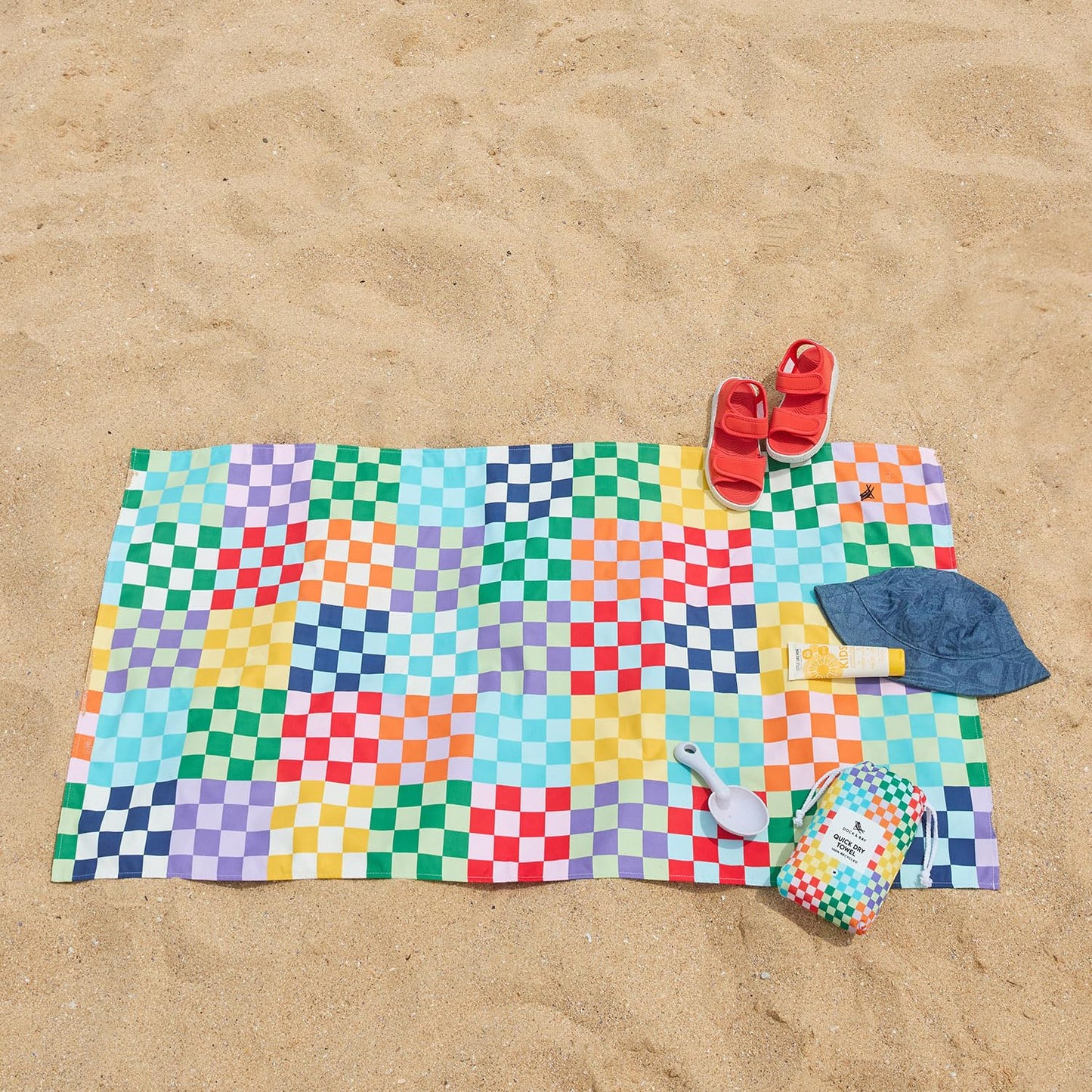 Dock & Bay Quick Dry Beach Towel - Check Me Out, Medium