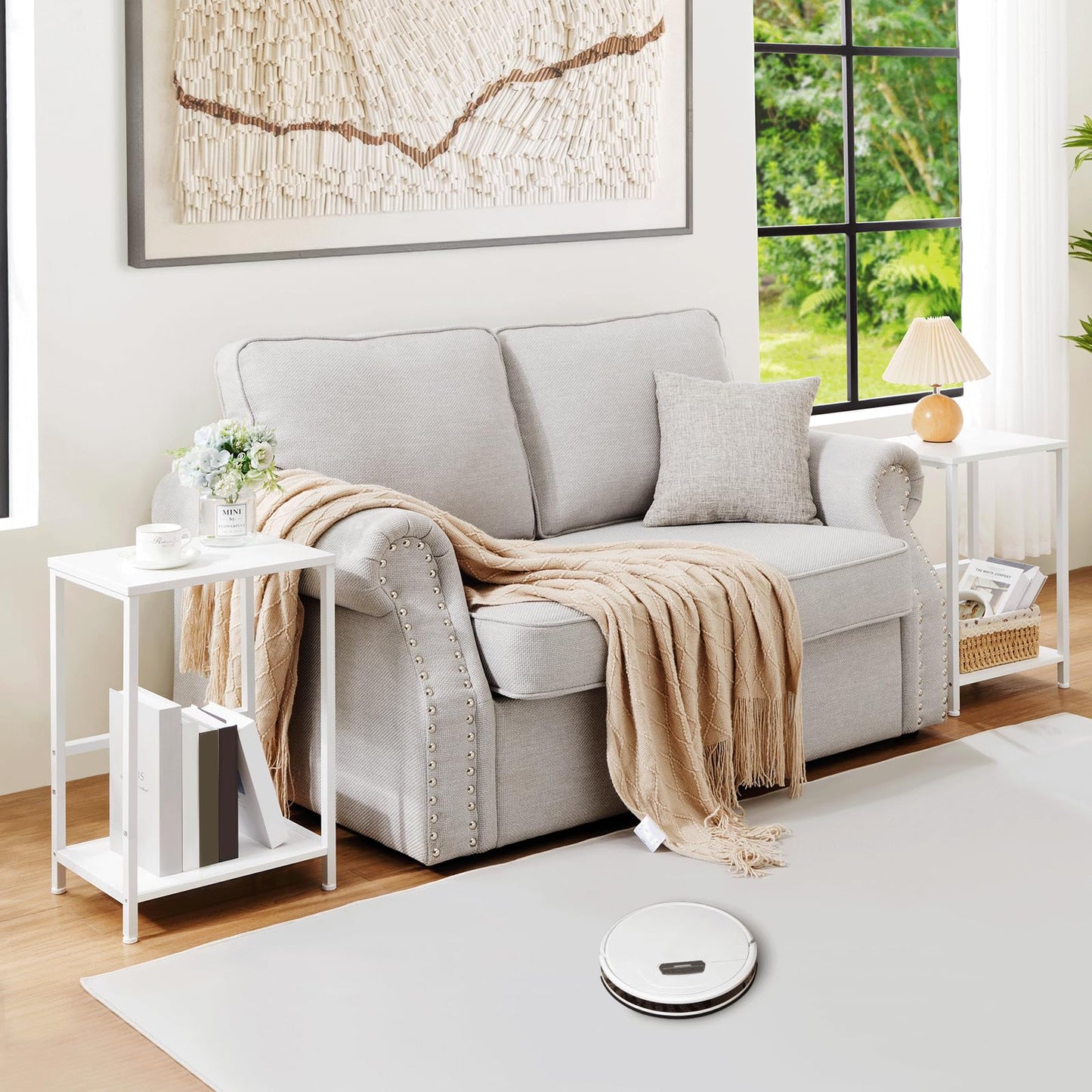 AMHANCIBLE Side Tables Set of 2, Bedside Tables, Coffee Table living room