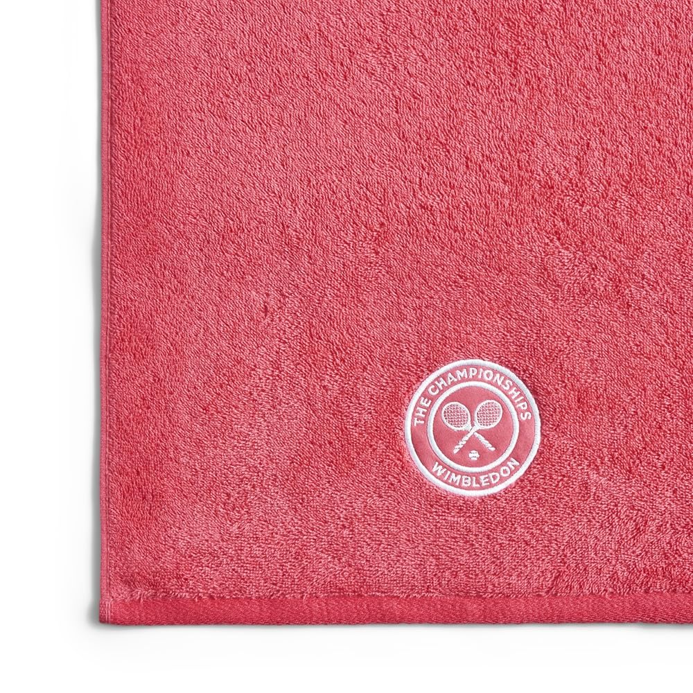 Wimbledon Guest Towels | Pack Of 2 | 40cm x 70cm | Soft Cotton | Official Tennis Championships Merchandise | 2026 Seasonal Colours | Pink