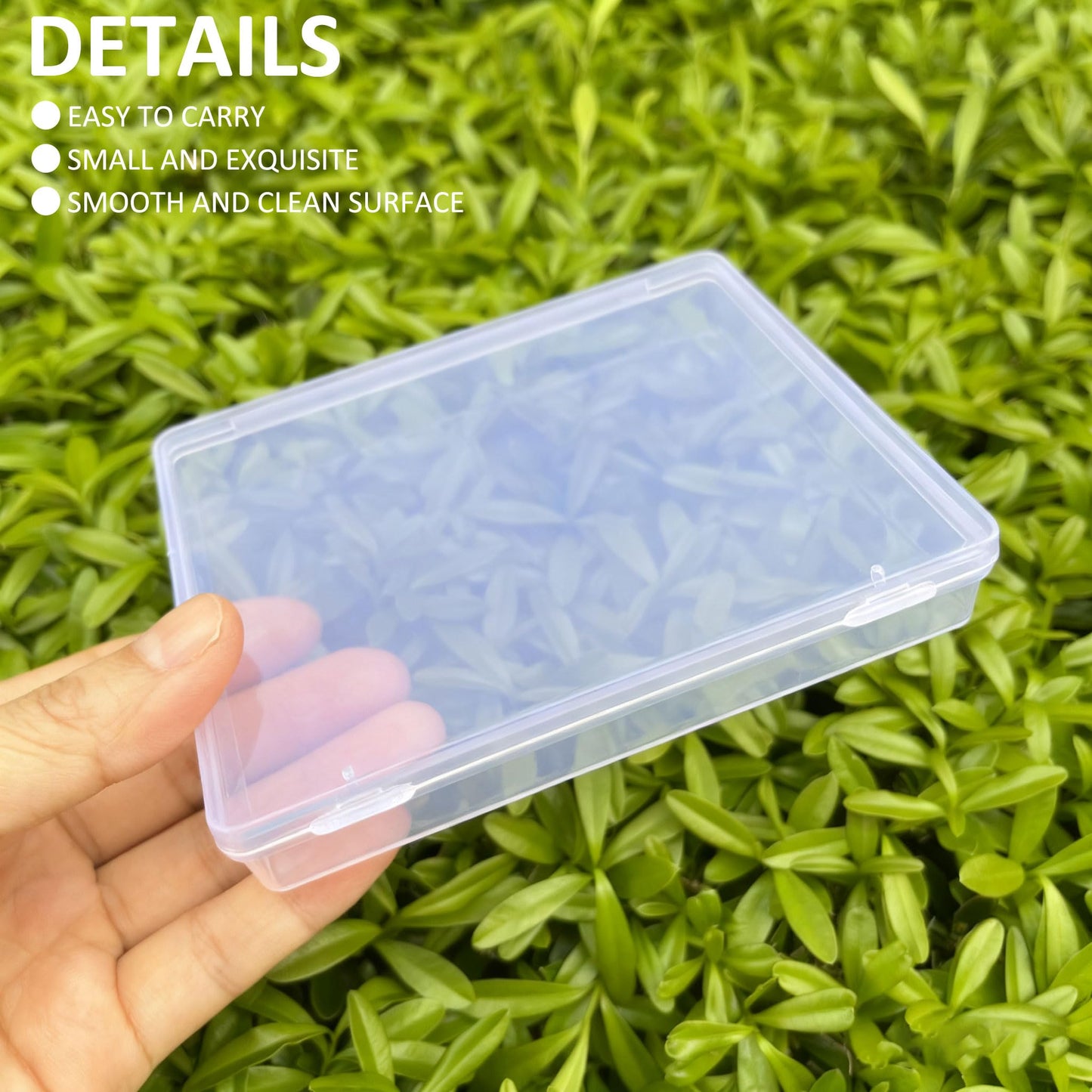Nybrax 8 PCS Plastic Containers with Lids Plastic Drawers Storage Drawers Square Empty Clear Plastics Storage Containers Box Case with Lids for Small