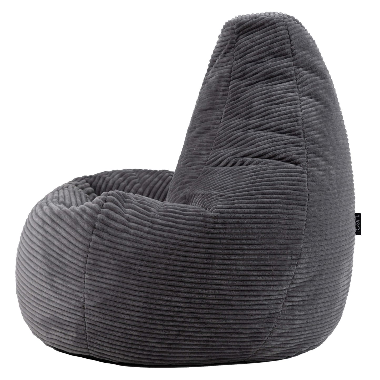 icon Dalton Cord Bean Bag with Filling Included, Set of 2, Grey