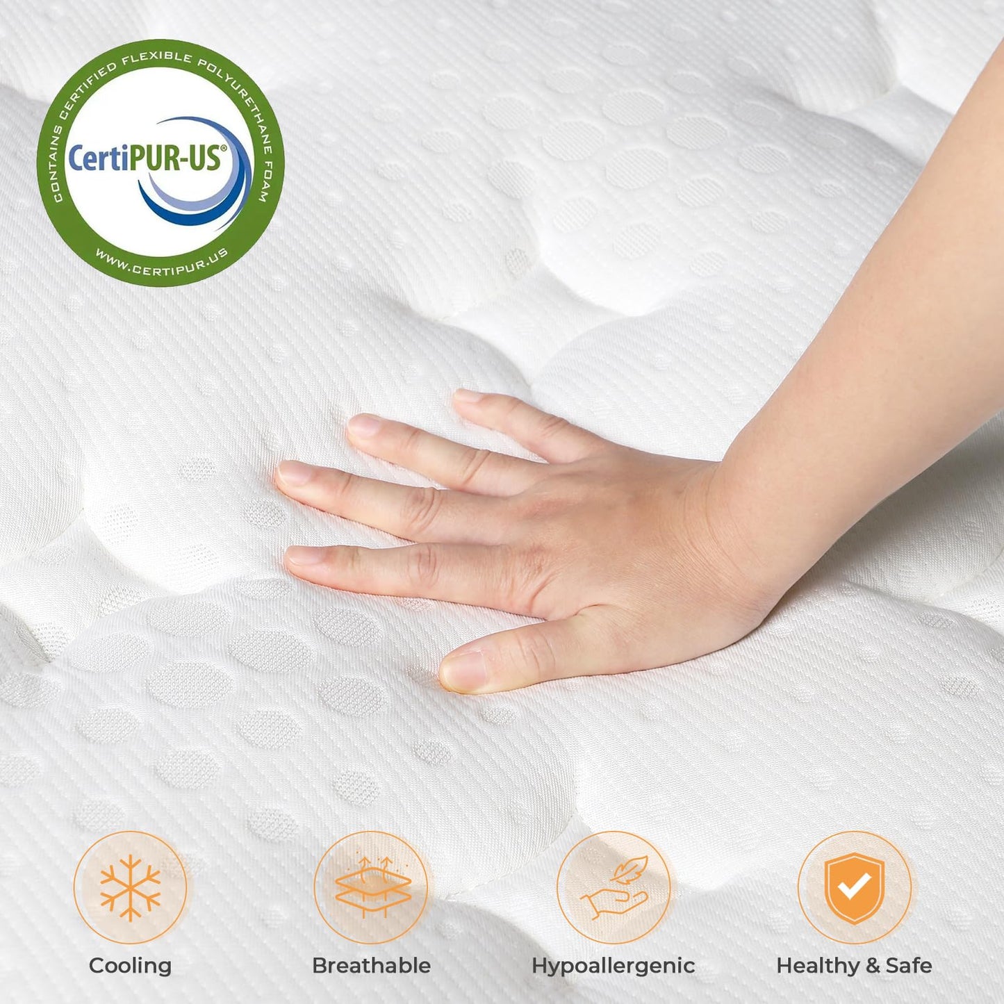Vesgantti Mattress with Memory Foam Top 3FT Single Mattress 90x190cm