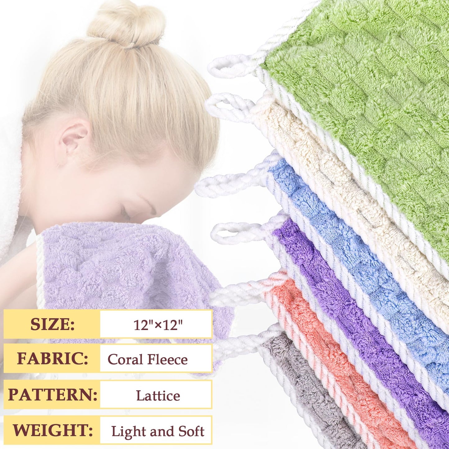 PHOGARY Flannel Face Cloth Pack 6, Reusable Microfibre Face Cloth, Makeup Remover Cloth Cleansing Cloths for Face
