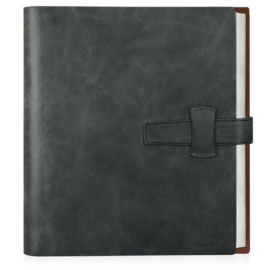 Miaikoe Photo Album 6x4 200 Photos, Leather Cover Album with 30PCS Kraft Writing Paper Scrapbook Holds 200 10x15cm Horizontal Photos for Family
