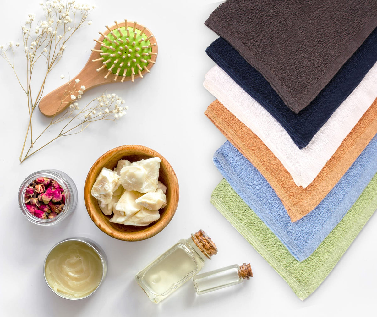 Towel and Linen Mart 100% Cotton - Wash Cloth Set - Pack of 24, Flannel Face Cloths, Highly Absorbent and Soft Feel Fingertip Towels Multi