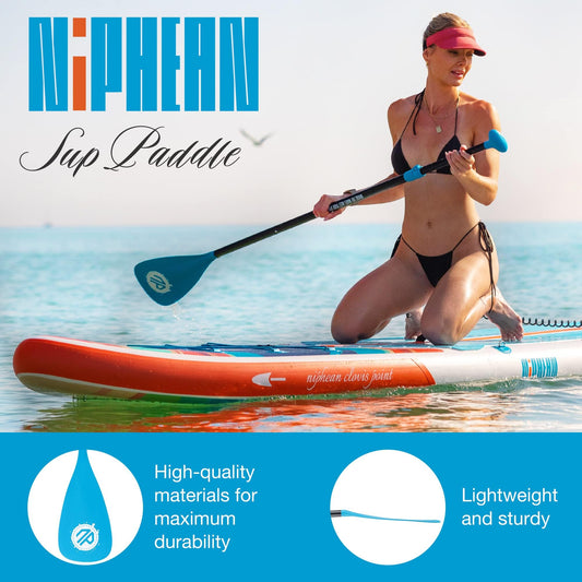 Niphean Sup Paddle Board Paddle, 3&5-Piece Detachable Floating Paddle Board Oar, Adjustable Kayak Paddle, Durable Paddle Board Accessories