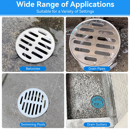 Removable Floor Drain Cover for Outdoor Balcony Yard 75 Flat