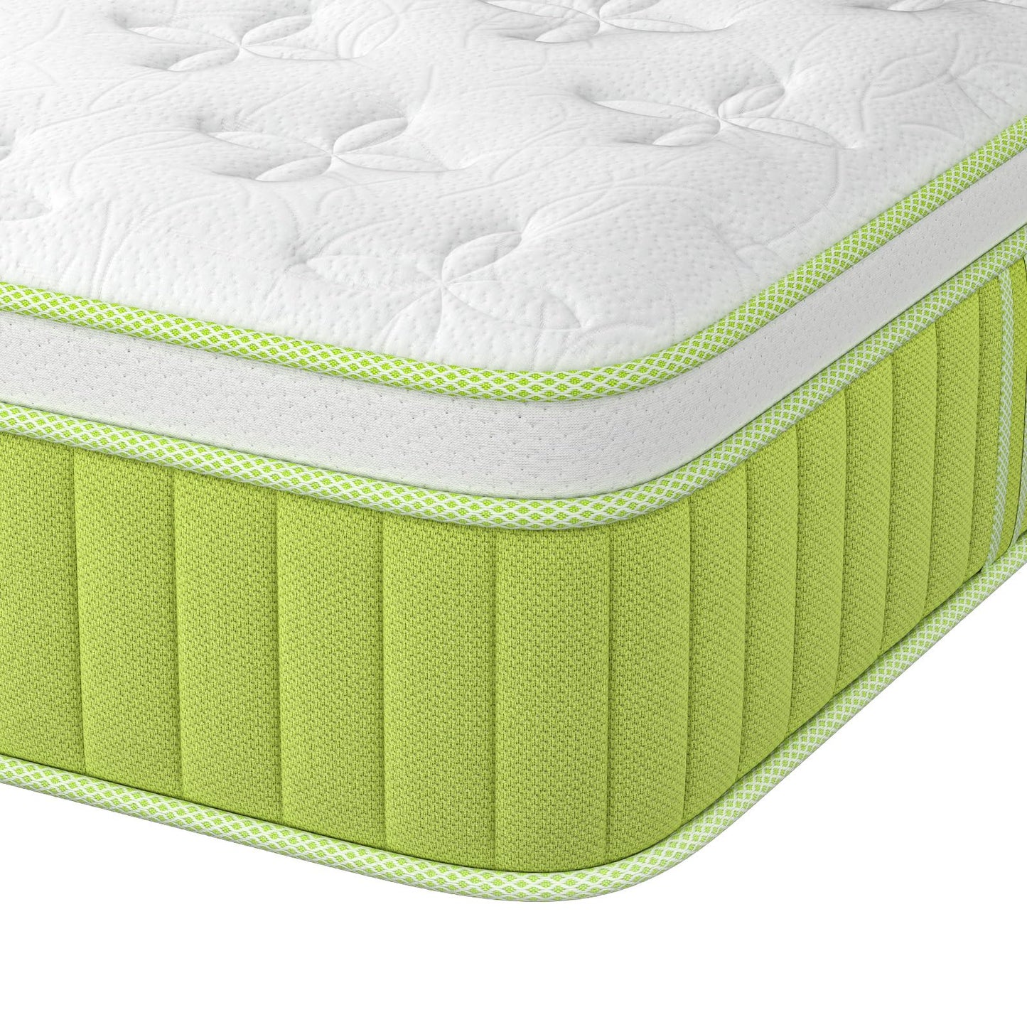 Kingsize Mattress 5ft 25cm Memory Foam & Pocketed Spring Hybrid Mattress Medium Firm 7-Zone 9-Layer Breathable Kingsize Bed Mattress with 650lbs