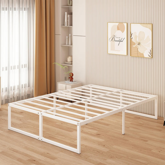 Yicensen Super King Bed Frame 180x200 cm - 46 cm Height with Large Storage Under the Bed, Super King Metal Bed Frame with Steel Slat Support, Easy