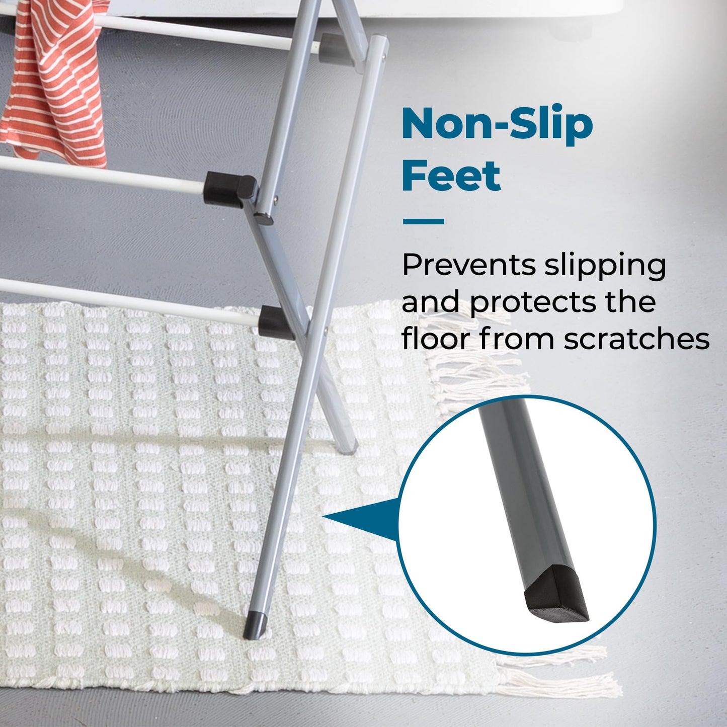 Honey-Can-Do Collapsible Clothes Drying Rack, Alloy Steel, White/Grey
